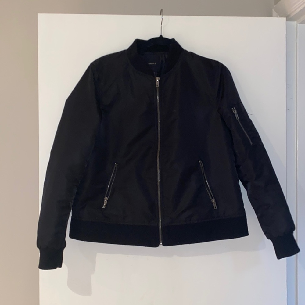 Forever 21 Black Bomber Jacket